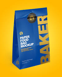 Glossy Paper Food Bag Mockup In Bag Sack Mockups On Yellow Images Object Mockups