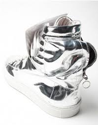 Black And Silver High Top Sneakers Raf Simons Silver Astronaut Boot Boots Raf Simons High Top Sneakers