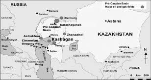 North Caspian region and location of the Kashagan field. The dotted... |  Download Scientific Diagram