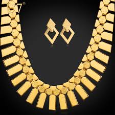u7 dubai big gold plated earrings