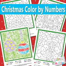 Make a fun coloring book out of family photos wi. Christmas Color By Numbers Worksheets Itsybitsyfun Com