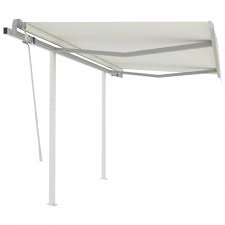 Maybe you would like to learn more about one of these? Vidaxl Vidaxl Auvent Manuel Retractable Avec Poteaux 3x2 5 M Creme Store Banne Rue Du Commerce