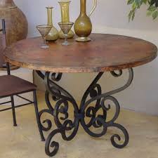 Nice Wrought Iron Dining Table Base Would Look Great With A Rustic Wood Top Schmiedeeisen Dekoration Eisenmobel Eisentisch
