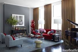 Gray Tan Red Living Room Grey Grey Walls Living Room Living Room Loft