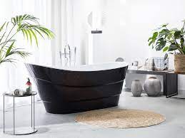 Le migliori offerte per doccetta con curva per duplex nera doccia vasca da bagno anticalcare sono su ebay confronta prezzi e caratteristiche di prodotti nuovi e usati molti articoli con consegna gratis! Vasca Da Bagno Freestanding Ovale Nera E Bianca Buenavista Beliani It