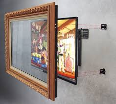 Flachbildfernseher An Die Wand Hangen Und Rahmen Lassen Wohnzimmer Design Flachbildfernseher Gerahmte Bilder