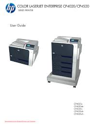 The demo page does print in color. Hp Color Laserjet Enterprise Cp4525dn Printers User Guide Manual Pdf Manualzz