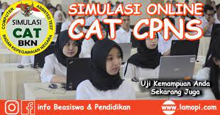 Secara garis besar ada delapan jenis ujian dalam skb, yaitu computer assisted test (cat), tes potensi akademik, tes praktik kerja, tes bahasa asing. Simulasi Online Cat Cpns Soal Tipe Hots Terbaru 2021 Lamopi Com