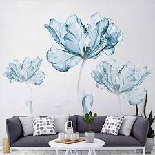 Derun Trading Flower Wall Decals Wall Murals Peel And Stick Flower Blossom Wall Stickers Decor Wall Decals Living Room Large Wall Stickers Wall Stickers Home