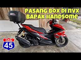 It is available in black, yamaha blue, and matte red. Nvx Aerox155 Pasang Box Hodoh Tak Mood Touring Youtube