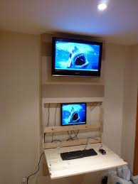 The Tv Wall Mount Desk Hidden Pc Wall Mounted Desk Wall Mounted Tv Tv Wall