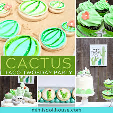 Frosting helps seal in a cake's moisture, and add another element of flavor and texture. Taco Twosday Cactus Party Cactus Cupcakes Mimi S Dollhouse