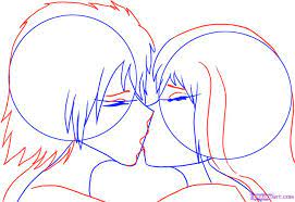 You'll probably want to make their eyes closed since they're kissing. How To Draw People Kissing Step By Step Anime People Anime Draw Japanese Anime Draw Manga Free Online Drawing People Kissing Drawing Drawing Anime Bodies