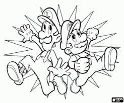 Luigi, mario's fraternal twin brother: Mario Bros Coloring Pages Printable Games