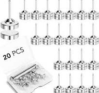 E BAVITE Magnetic Push Pins, 20 Sets Magnet Thumbtack for Wall Bulletin  Board Strong Decorative Pushpins Clip for Map Picture Hanging Kit Poster ...