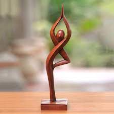 Suar Wood Sculpture Prayer Novica In 2021 Wood Sculpture Wooden Sculpture Simple Sculpture