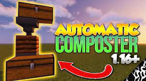 Move the composter to inventory Minecraft 1 16 Automatic Composter Tutorial Compost To Bone Meal Farm Easy Youtube