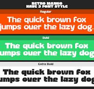 Retro Mango - Retro Bold Family, a Sans Serif Font by Dharmas Studio