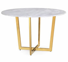 Pedestal table designs can range in styles and sizes, and also include more than one pedestal for additional support. 11 White Marble Dining Tables We Love Dining Table Marble Dining Table Gold Round Marble Dining Table
