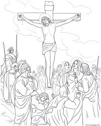 Help your kids celebrate by printing these free coloring pages, which they can give to siblings, classmates, family members, and other important people in their lives. Good Friday 12 Twelfth Station Jesus Dies On The Cross Coloring Pages Printable