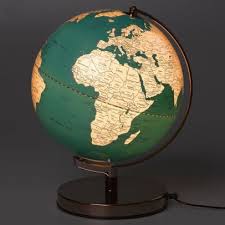 Light Up Globe Metallic Copper Azure Blue 5055923740408 Item Barnes Noble Blue And Copper Globe Lights Copper Home Accessories