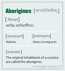 Bengali Meaning Of Aborigines Wordcard Words Word Cards Synonyms And Antonyms