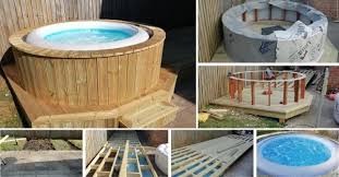 This is a unique idea for a hot tub enclosure. How To Make A Hot Tub Surround With Deck Decor Home Ideas