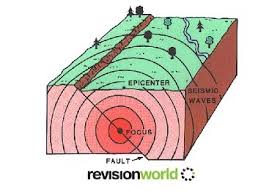 'the geographic point directly above the focus is called the earthquake epicenter.' 'the water shifted above a quake does not move across the ocean, i.e. Apes Earthquakes Flashcards Quizlet