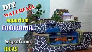 Membuat Diorama Aquarium Air Terjun Dari Styrofoam Youtube