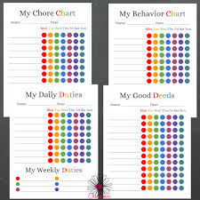 Kids Responsibility Chart Set