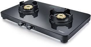 Prestige Edge Black Glass Manual Gas