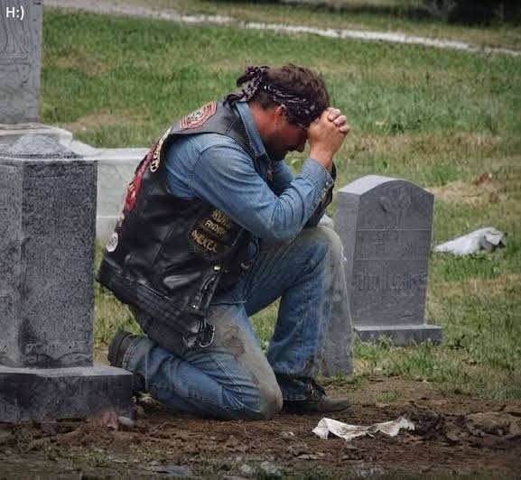 Mysterious weekly visits to wife's grave by unknown biker