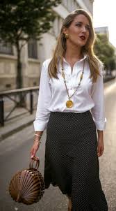 Black And White Polka Dot Midi Skirt What To Wear To Work When It S Too Hot To Think What To Wear Work Wear How To Wear