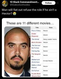 This guy won't even take a role if it isn't named Hector : r/madlads