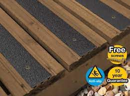 Anti Slip Decking Strip Non Slip Deck Strips 50mm Shed Ramp Deck Garden Outdoor Stairs