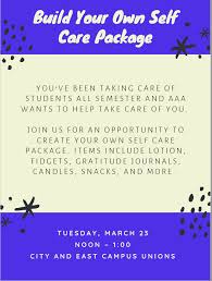 I hope these ideas have inspired you to make your own box of self care items. Aaa Self Care Event Announce University Of Nebraska Lincoln