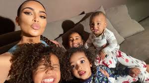 Kim has 4 children, and rob, kylie, and khloe each have 1. Kim Kardashian Poses With Her Four Kids In Quarantine For At Home Vogue Spread Pics Entertainment Tonight