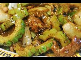 Beef With Bitter Melon In Black Beans Sauce Authentic Chinese Cooking Bitter Melon Recipes Chinese Cooking Melon Recipes