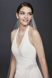 Pleated Chiffon Halter Wedding Dress With Ruffle Ruffle Wedding Dress Halter Wedding Dress Wedding Dress Chiffon