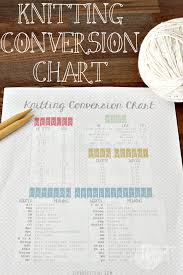 Knitting Conversion Chart Free Printable Project Sew