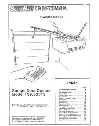 garage door opener manuals