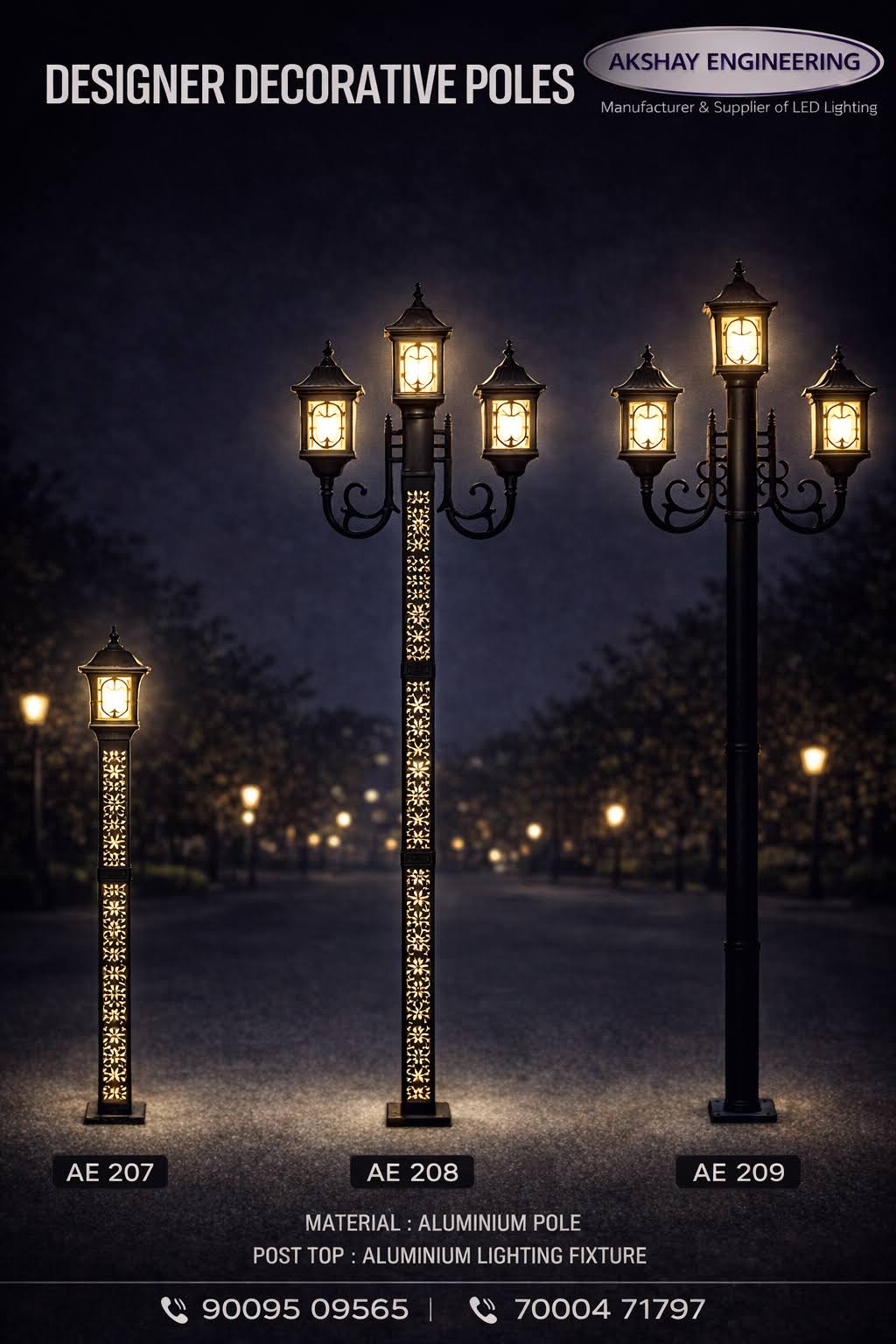 LED Pole Light | Modern Decorative Outdoor LED Pole Light product image