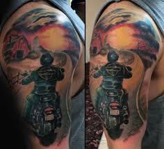 A sleeve tattoo has a unified theme. Top 73 Biker Tattoo Ideas 2021 Inspiration Guide Half Sleeve Tattoos Designs Arm Sleeve Tattoos Biker Tattoos