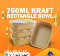 🌙✨ 750ml Rectangular Paper Bowl Looking for oil-proof ...