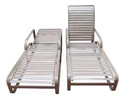 A compromise was found in the sol y luna, a slight adapation of the original gazelle. Vintage Brown Jordan Outdoor Chaise Lounge Chairs A Pair Chairish