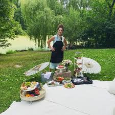 An informal social gathering, usually in a natural outdoor setting, to which the participants bring their own food and drink. Picnics In The Park And Backyard Are Continuing Past Summer The New York Times