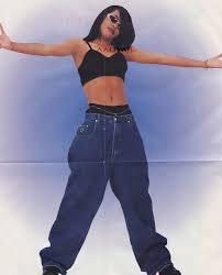 A denim outfit for the ages. Back And Forth Aaliyah Aaliyah Outfits Aaliyah Style 2000s Fashion Outfits