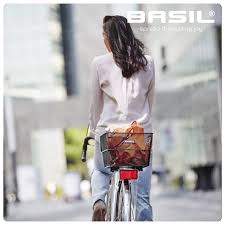 Basil Cento Wsl Bicycle Basket Rear Black Basil