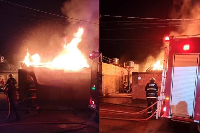 Inc&ecirc;ndio destr&oacute;i casa de madeira e idosa perde tudo em Pontes e Lacerda - Fatos de Nobres