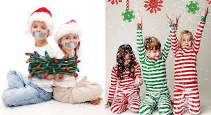 It'd be cute with a subtle pattern on the tights, too. More Cute Clever Christmas Card Photo Ideas